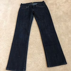 Seven for all mankind gold stitching jeans